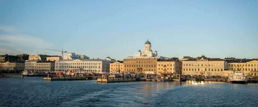 Helsinki as seen from the ferry boat.